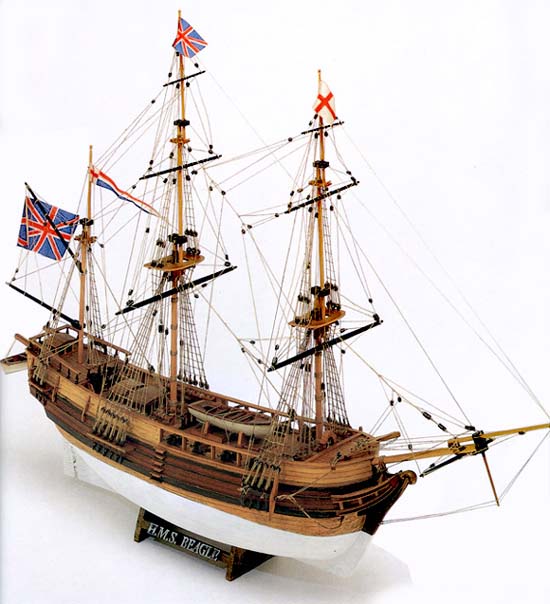 Модель корабля Бигль, на таком корабле путешествовал Чарльз Дарвин